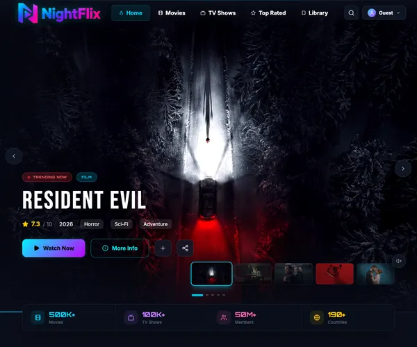 Screenshot of NightFlix