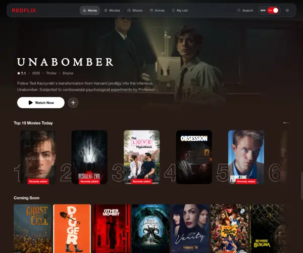 Screenshot of Redflix
